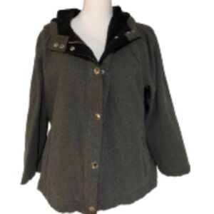 GUC  Lauren Ralph Lauren Gray & Black Lightweight Jacket Size XL